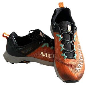 Merrell Womens Shoe size 10.5 Orange Black Trail Running Vibram Soles Lightweigh